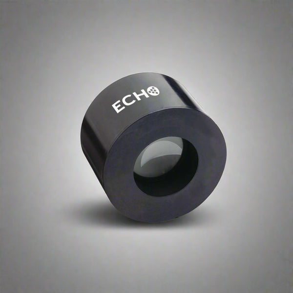 Exosens ECHO 18 mm image intensifier tube on a grey studio background